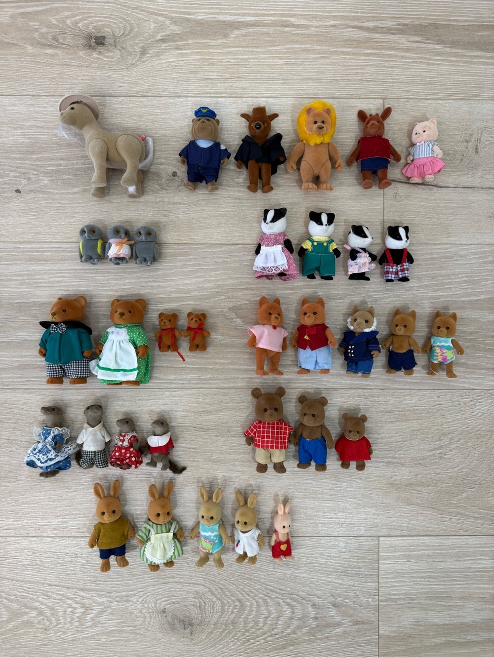 Vintage Calico Critters, Sylvanian Families & Maple Town Felt Animal Characters